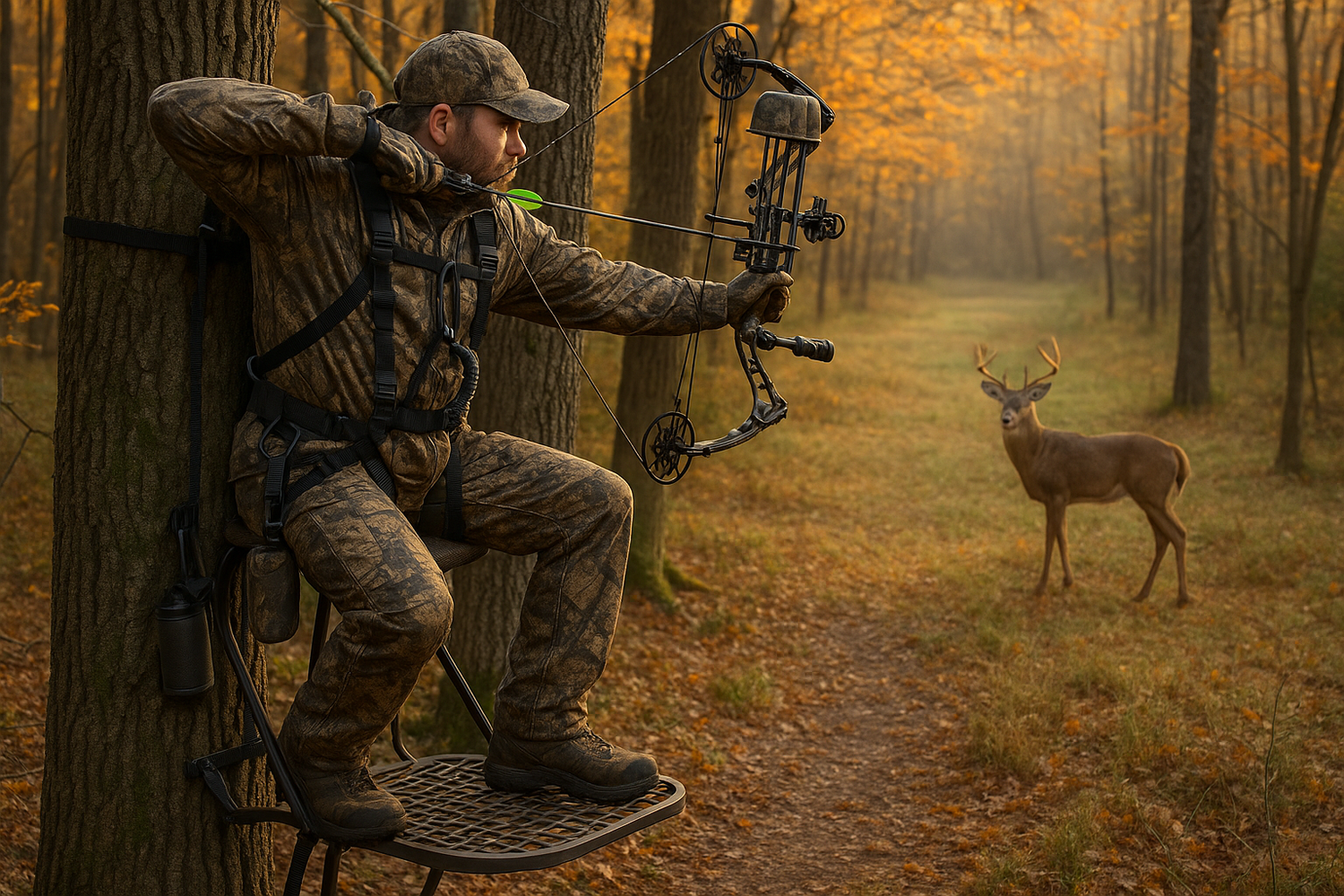 Bow hunting for deer